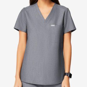 NWOT Figs Women's Catarina One-Pocket Scrub Top Graphite Scrubs XL Shirt Gray